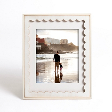 Brown Wood Scalloped Picture Frame, 5x7