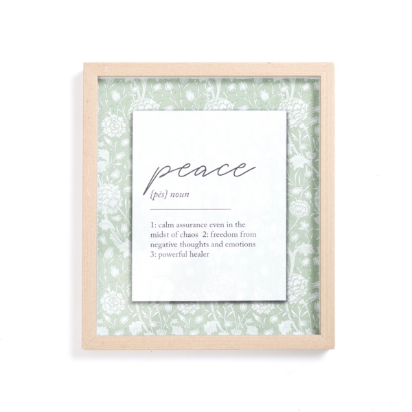 Peace Definition Wall Plaque
