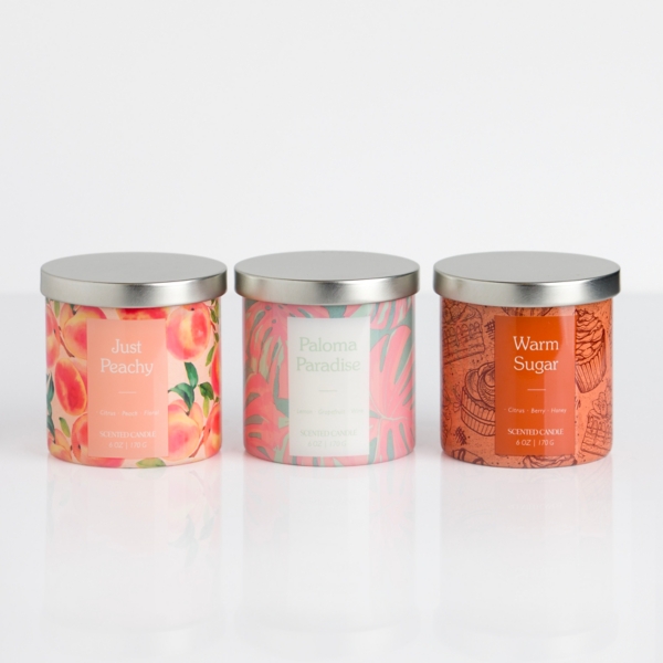 Peach, Paloma, & Sugar 3-pc. Jar Candle Set | Kirklands Home