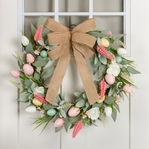 Tulip and Easter Egg Mix Wreath | Kirklands Home