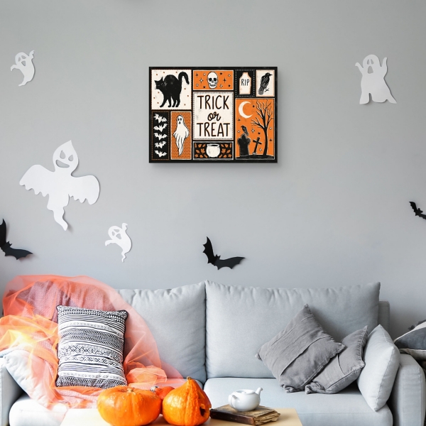 Trick or Treat Collage Canvas Art Print