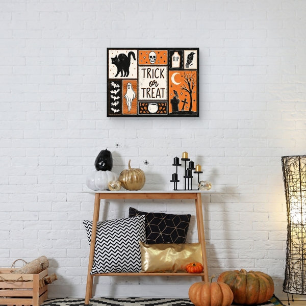 Trick or Treat Collage Canvas Art Print