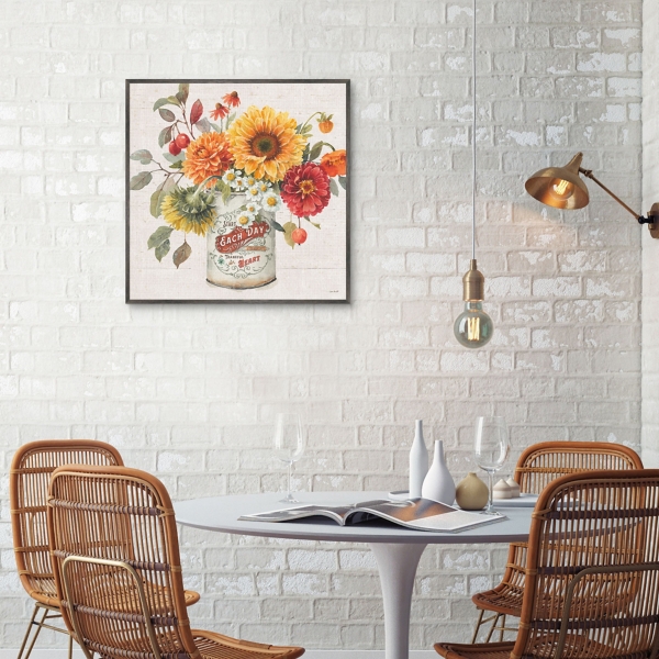 Autumn in Bloom Framed Canvas Art Print