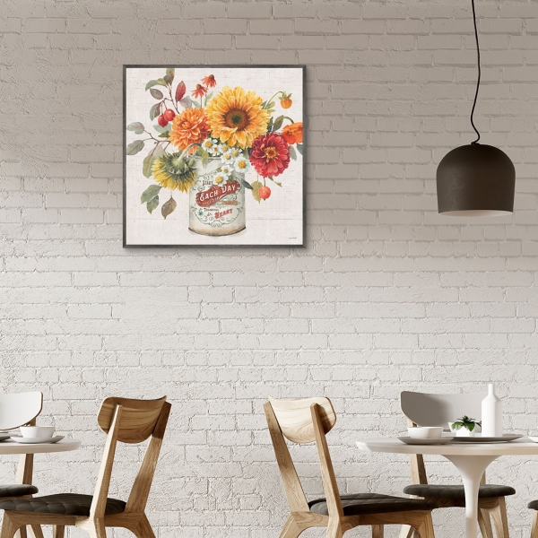 Autumn in Bloom Framed Canvas Art Print