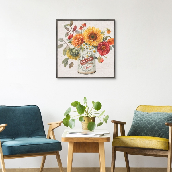 Autumn in Bloom Framed Canvas Art Print