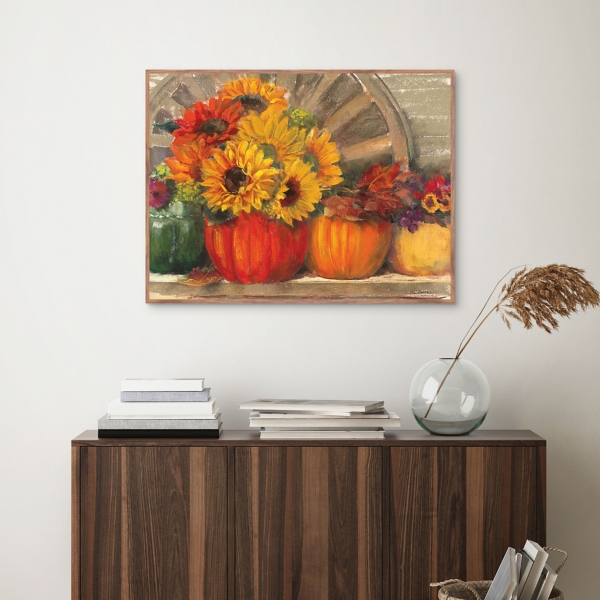 Sunflower Still Life Framed Canvas Art Print