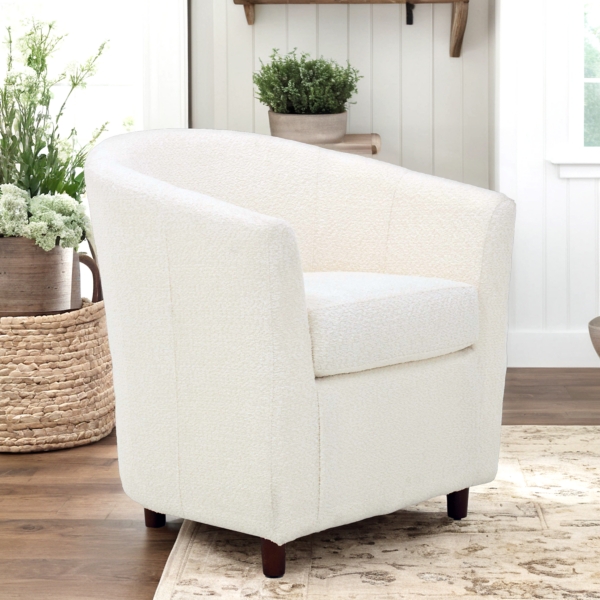 Ivory Boucle Parker Club Chair