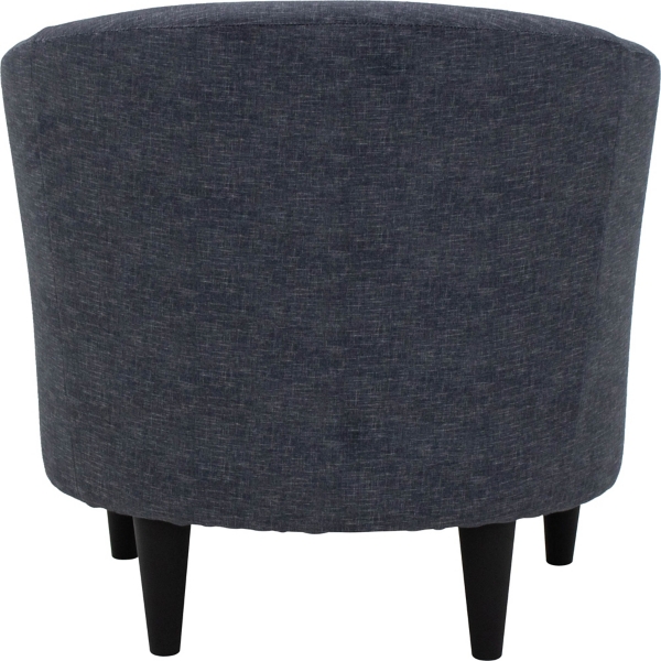 Anthracite Blue Aston Barrel Accent Chair