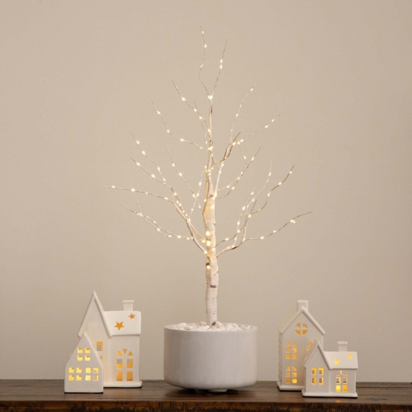 ft. LED White Birch Christmas Tree