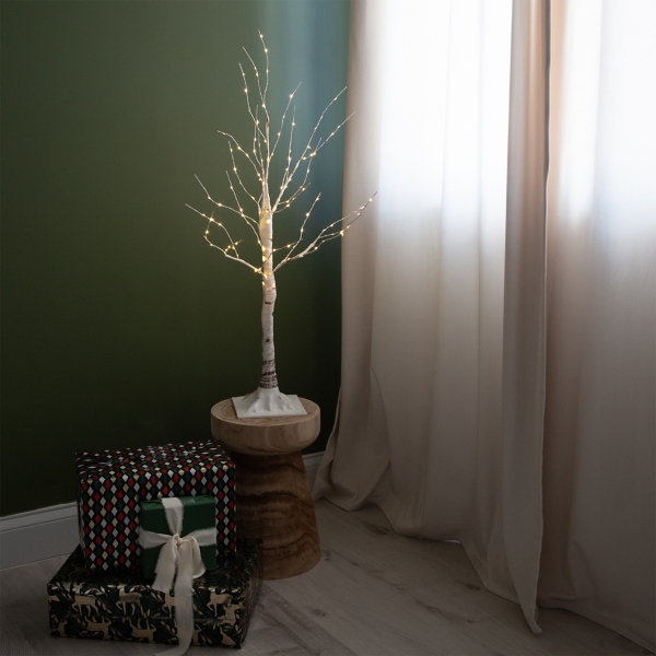 ft. LED White Birch Christmas Tree