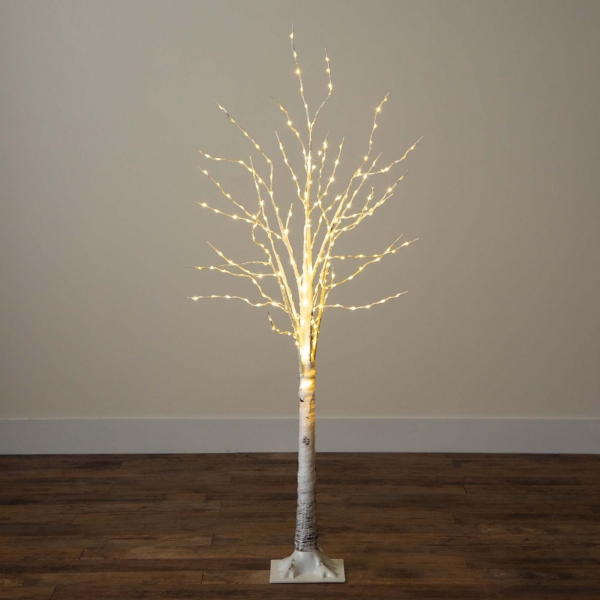 ft. LED White Birch Christmas Tree