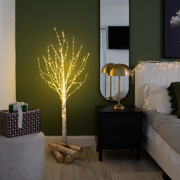 ft. LED White Birch Christmas Tree