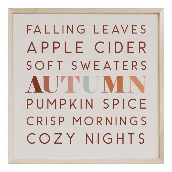 Leaves Cider Sweaters Framed Wall Plaque
