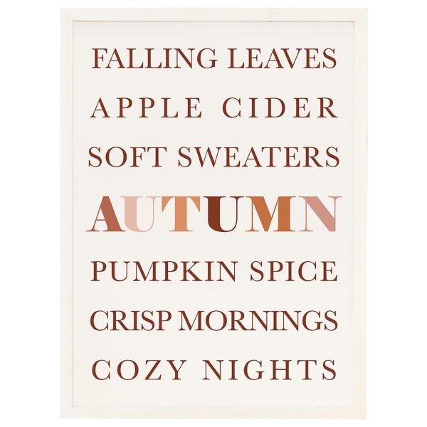 Fall Essentials Framed Wall Plaque | Kirklands Home