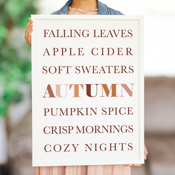 Fall Essentials Framed Wall Plaque