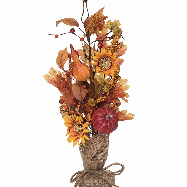 Pumpkin and Sunflower Harvest Arrangement