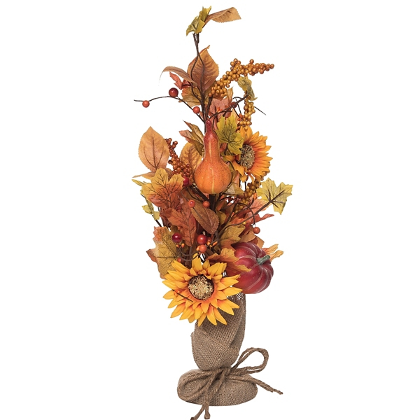 Pumpkin and Sunflower Harvest Arrangement