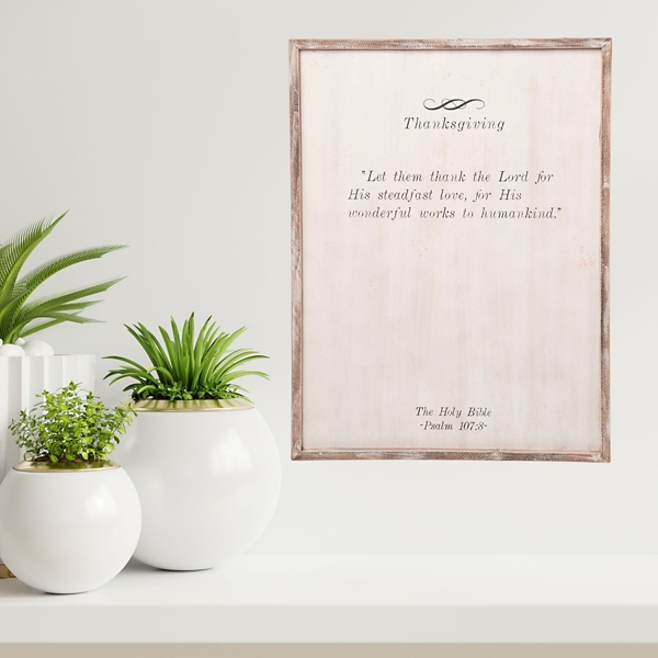 Thanksgiving Blessing Framed Wall Plaque