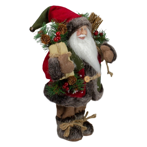 Rustic Santa with Burlap Sack Figurine
