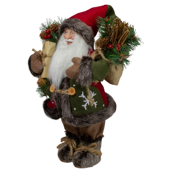 Rustic Santa with Burlap Sack Figurine