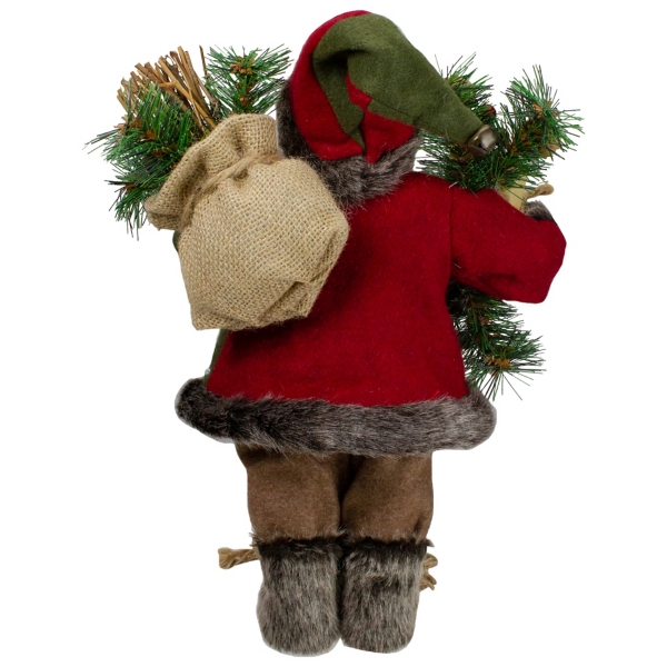 Rustic Santa with Burlap Sack Figurine