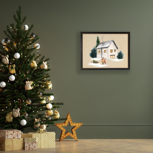 Winter Home Scene I Framed Art Print