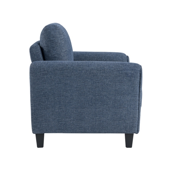 Blue Microfiber Walter Accent Chair