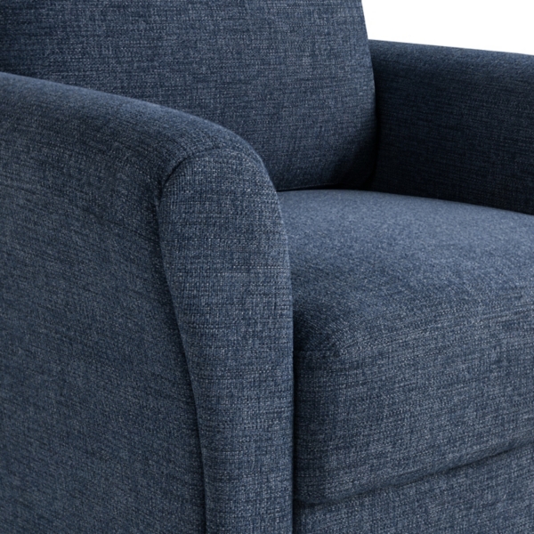 Blue Microfiber Walter Accent Chair