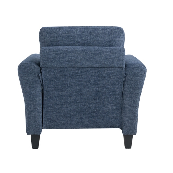 Blue Microfiber Walter Accent Chair