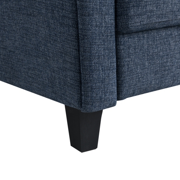 Blue Microfiber Walter Accent Chair