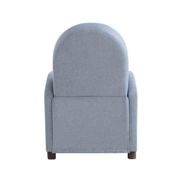 Light Blue Rounded Push Back Recliner