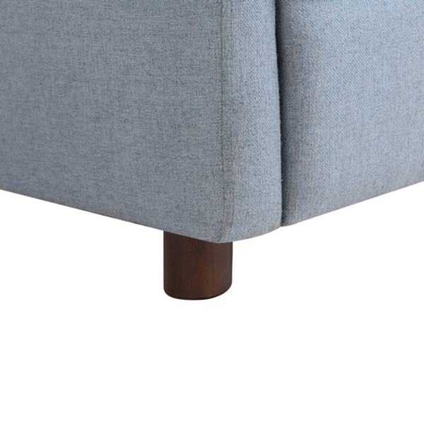 Light Blue Rounded Push Back Recliner