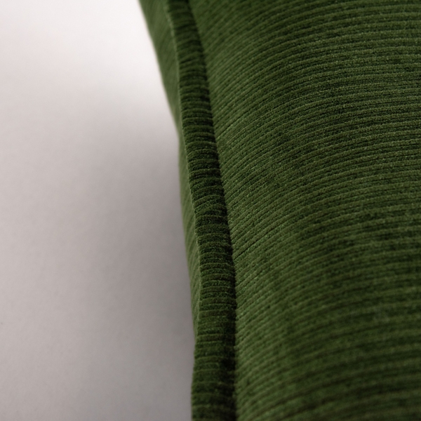 Green Velvet Corduroy Flange Throw Pillow