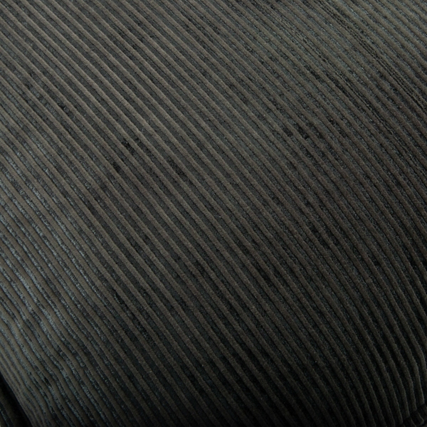 Charcoal Velvet Corduroy Flange Throw Pillow