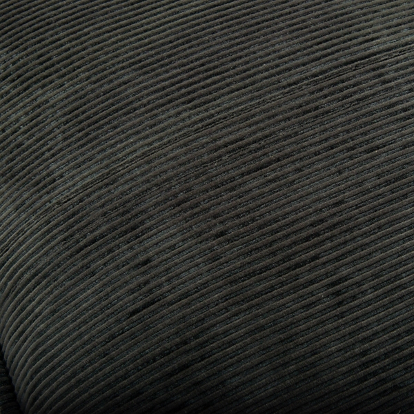Charcoal Velvet Corduroy Flange Throw Pillow