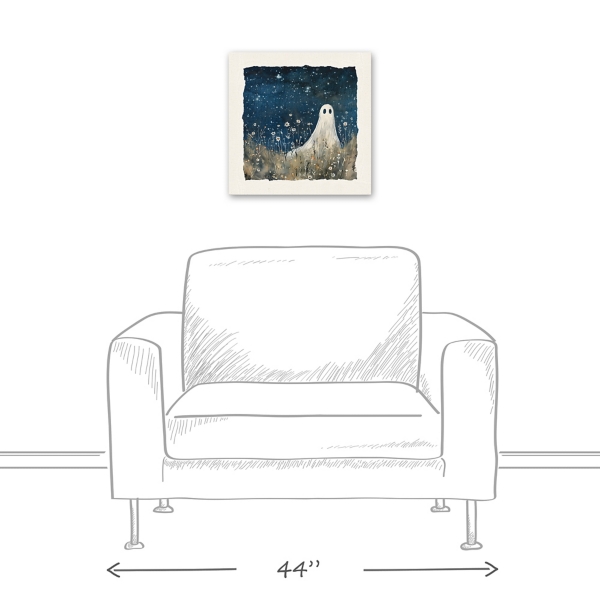 Stargazing Ghost Canvas Art Print