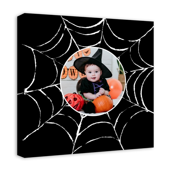 Personalized Photo Spider Web Canvas Print
