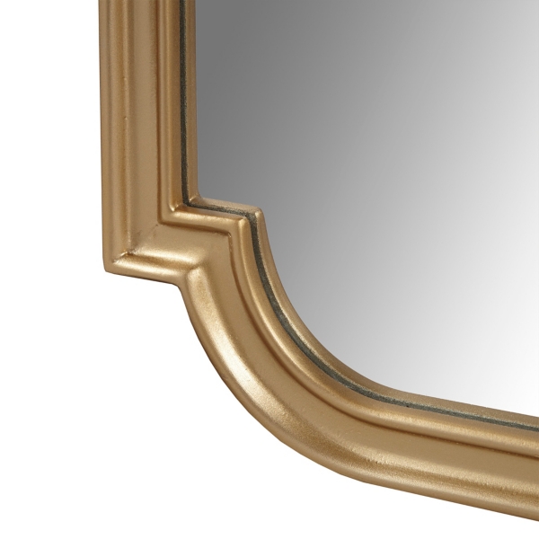Gold Adelaide Scalloped Rectangular Wall Mirror