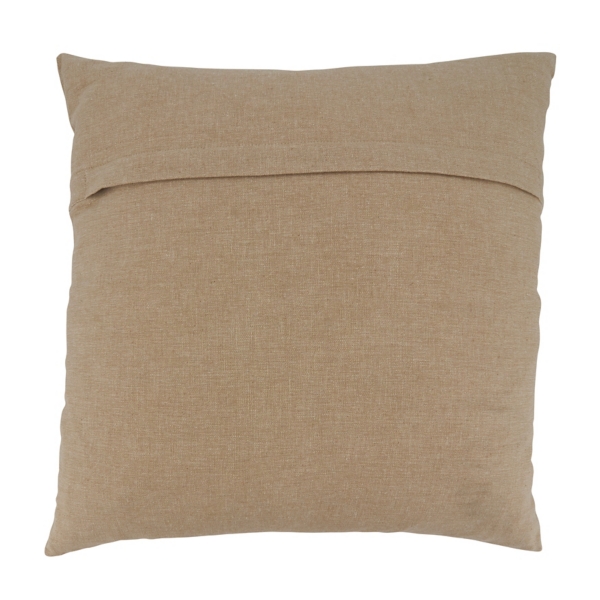 Tan Embroidered Sheep Accent Pillow