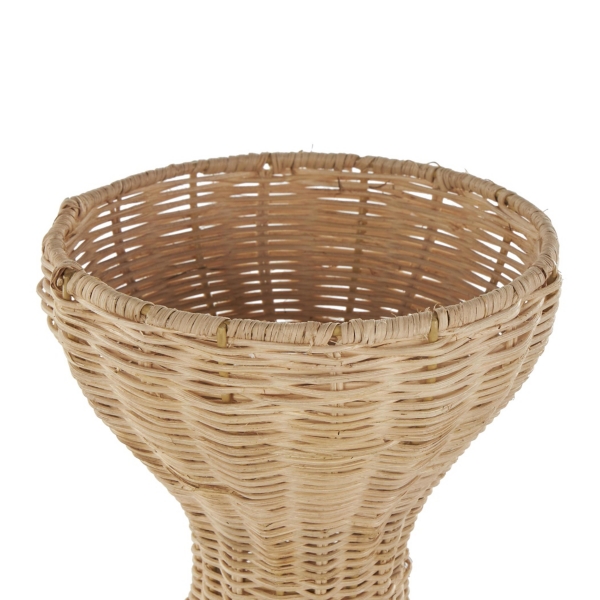 Natural Rattan Hourglass Vase