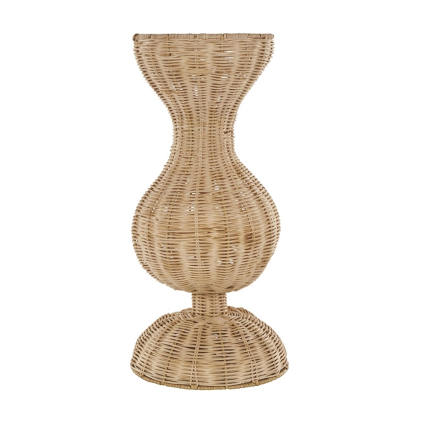 Natural Rattan Hourglass Vase