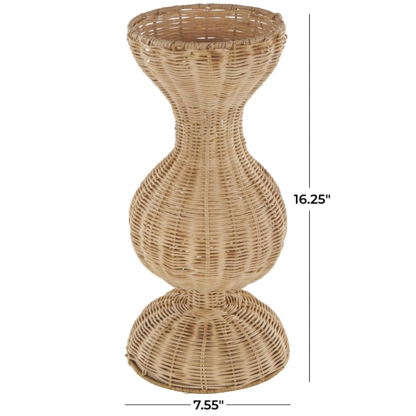 Natural Rattan Hourglass Vase