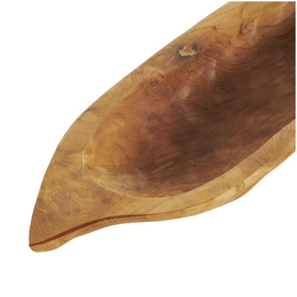 Teak Wood Carved Fish Trays, Set of 2