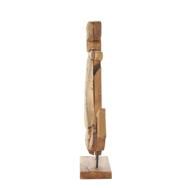 Live Edge Teak Wood Anchor Statue