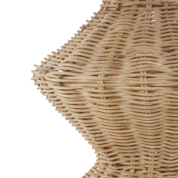 Natural Rattan Hourglass Vase