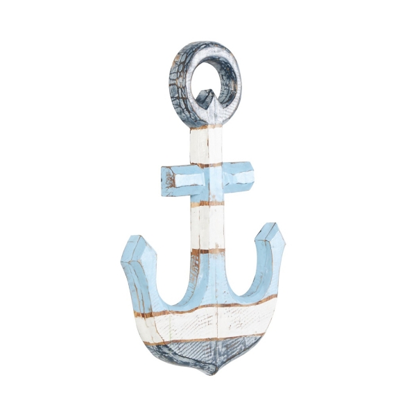 Blue and White Anchor Wall Plaque