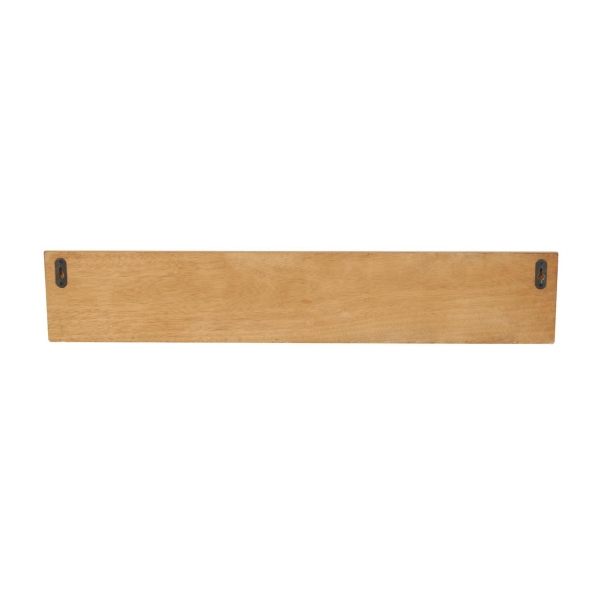 Floral Scroll Natural Wood Wall Shelf
