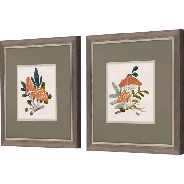 Amanita Mushroom Framed Art Prints, Set of 2