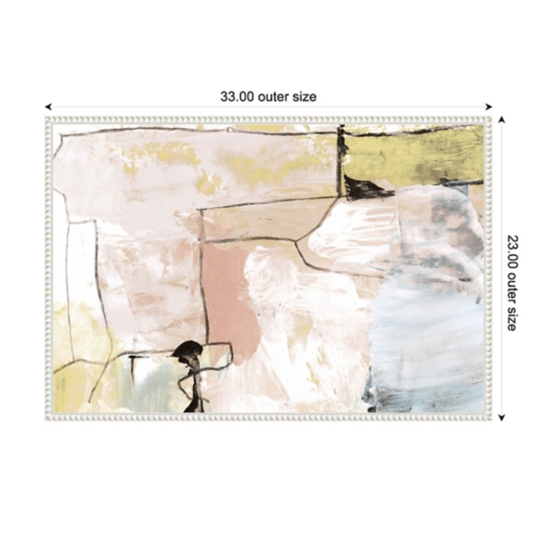 Abstract Pastels Framed Canvas Art Print