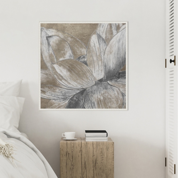 Lotus Blossom Framed Canvas Art Print